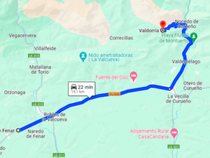 Mapa Peña Valdorria desde GMR